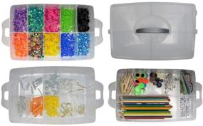 img 2 attached to 📦 Evelots Clear Stackable Storage Box - 30 Section - Craft/Jewelry/Hardware Organizer - Set of 3