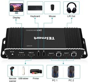 img 1 attached to 🖥️ TESmart KVM Switch HDMI 2 Input 1 Output Selector | 4K Ultra HD @ 60Hz"
