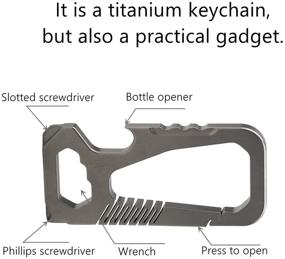 img 2 attached to 🔧 Imentha Titanium Keychain Carabiner Screwdriver: Ultimate Tool for Compact Convenience