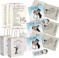 🎒 magical moments at weddings: individually packaged wedding activities for kids - coloring books (12), crayons, favor bags (12), and scavenger hunt sheets (25) логотип