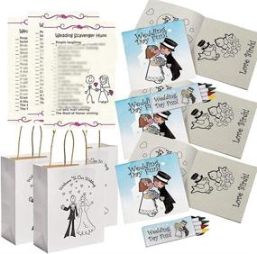 img 1 attached to 🎒 Magical Moments at Weddings: Individually Packaged Wedding Activities for Kids - Coloring Books (12), Crayons, Favor Bags (12), and Scavenger Hunt Sheets (25)