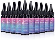 🔆 10x30ml uv resin - clear transparent crystal hard curing fast uv cure resin, sunlight activated hard glue for diy jewelry making - uv resin kit logo