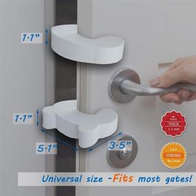 img 1 attached to 🚪 Finger Pinch Guards 4pk - Protects Fingers, Prevents Injuries, Baby Proofing Doors - Extra Thick 1.1 inch, Fits All Door Gates Securely