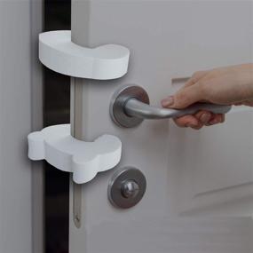 img 4 attached to 🚪 Finger Pinch Guards 4pk - Protects Fingers, Prevents Injuries, Baby Proofing Doors - Extra Thick 1.1 inch, Fits All Door Gates Securely