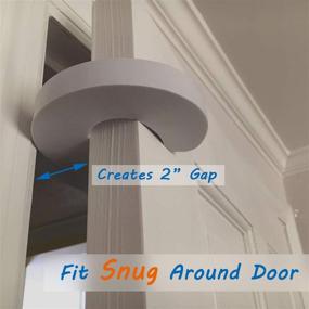 img 2 attached to 🚪 Finger Pinch Guards 4pk - Protects Fingers, Prevents Injuries, Baby Proofing Doors - Extra Thick 1.1 inch, Fits All Door Gates Securely