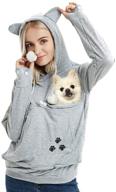 womens pet carrier shirts: stay comfortable 👚 and bond with your pets in our mewgaroo hoodie! логотип