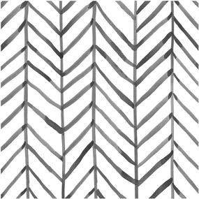 img 4 attached to 🏠 HaokHome 96020-1 Modern Stripe Peel and Stick Wallpaper: Herringbone Black White Vinyl Self Adhesive Decorative 17.7in x 9.8ft - Stylish and Convenient Home Décor Solution