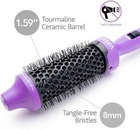 img 3 attached to 🔥 Vasari Professional Heated Curling Brush 1.5 Inch - Ideal for Fine to Medium Hair, Large Ionic Ceramic Barrel for Loose Curls and Volume Creation, Tangle-Free Hot Round Brush (Not a Hair Dryer)