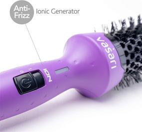 img 1 attached to 🔥 Vasari Professional Heated Curling Brush 1.5 Inch - Ideal for Fine to Medium Hair, Large Ionic Ceramic Barrel for Loose Curls and Volume Creation, Tangle-Free Hot Round Brush (Not a Hair Dryer)