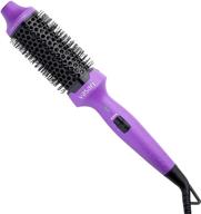 🔥 vasari professional heated curling brush 1.5 inch - ideal for fine to medium hair, large ionic ceramic barrel for loose curls and volume creation, tangle-free hot round brush (not a hair dryer) logo