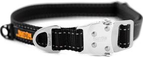 img 4 attached to 🐾 Premium Mighty Paw Metal Buckle Dog Collar: Lightweight, Reflective Stitching, Durable Design