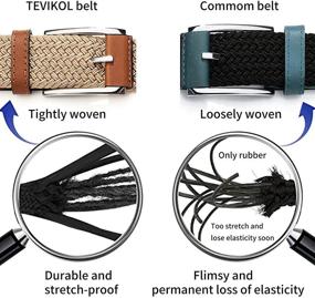 img 2 attached to 👔 Junior TEVIKOL Elastic Stretch Braided Men's Accessories: The Ultimate Belts Collection