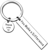 🙌 appreciation gift: volunteer mentor, employee, or teacher thank you keychain for making a difference logo