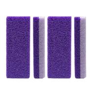 🦶 4-piece purple foot exfoliator pedicure tool callus remover scrubber set - say goodbye to rough skin! logo