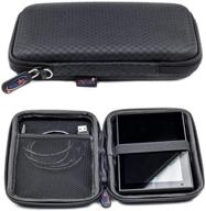 digicharge slim hard carry case for garmin drive 60lm, 61lmt-s, drivesmart 65, 60 lm, 61 lmt-s, fleet 660, 670v, 670 camper, 660lmt-d, 660, nuvi 67lm, 68lm, 67, 68, 2659lm, 2699lmt-d, 2699, 2659 with hand strap logo