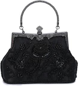 img 4 attached to 👜 Элегантная сумочка для флапперов Tanpell 1920-х годов: винтажные бисерные вечерние сумки для женщин, идеальная сумочка Гэтсби для свадьбы, выпускного вечера, коктейльной вечеринки.