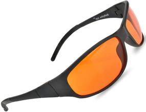 img 4 attached to 💤 Улучшающие сон янтарные очки - ультраэффективное ночное средство для глаз с блокировкой синего света. Расслабляющие оранжевые очки для качественного сна и комфорта глаз.
