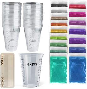 img 4 attached to 🔧 Clear Plastic Disposable Epoxy Resin Mixing Cups - 20 Pack (10-Ounce), 15 Pack of Mica Powders, and 20 Mixing Sticks