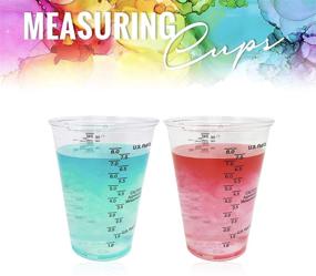 img 2 attached to 🔧 Clear Plastic Disposable Epoxy Resin Mixing Cups - 20 Pack (10-Ounce), 15 Pack of Mica Powders, and 20 Mixing Sticks