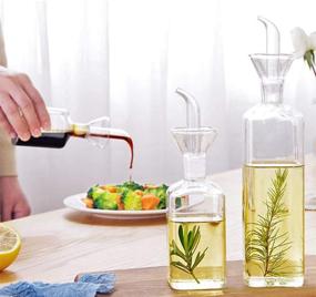 img 3 attached to 250ml/8.54oz Oil Bottle Glass Dispenser: Perfect for Kitchen and BBQ - Olive Oil, Cooking Oil, Vinegar Measuring with Pour Spout