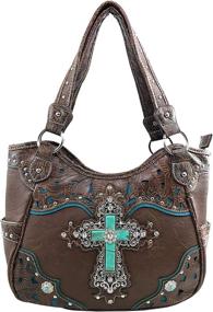 img 3 attached to Zelris Turquoise Western Conceal Handbag