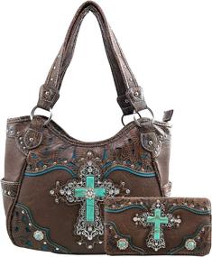 img 4 attached to Zelris Turquoise Western Conceal Handbag