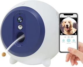 img 4 attached to 📹 Uterip 1080P HD Pet Camera with Night Vision and Two-Way Audio, Remote Pet Treat Dispenser - Full HD WiFi Pet Treat Thrower for Dogs and Cats, iOS and Android Compatible