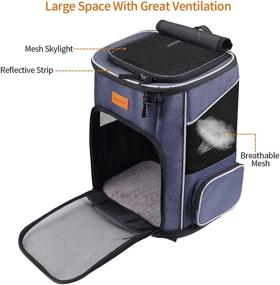 img 1 attached to 🐾 morpilot Foldable Pet Backpack Carrier - Ventilated Design for Small Cats and Dogs - Travel, Hiking, Camping - Safety Strap - Cat and Dog Carrying Bag