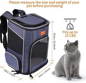 img 2 attached to 🐾 morpilot Foldable Pet Backpack Carrier - Ventilated Design for Small Cats and Dogs - Travel, Hiking, Camping - Safety Strap - Cat and Dog Carrying Bag