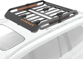 img 4 attached to 🚚 HYPERAX Iridium M Steel Cargo Roof Rack Kayak Carrier with Cargo Net, Wind Fairing, and Lock - Heavy Duty Rooftop Cargo Basket