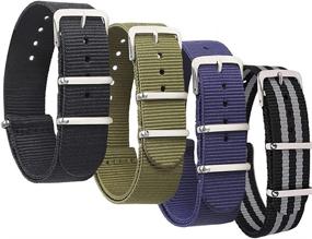 img 4 attached to 👔 STYLELOVER Ballistic Straps: Fashionable Watch Bands for Men's Watches