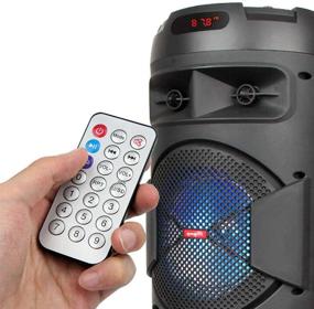 img 3 attached to 🔊 Ridgeway QS-2626/QS-2627 Rechargeable Dual 6.5" Woofer Portable FM Bluetooth PA Speaker: Immersive Sound, Mic, LED Light, 7 Hours Playtime