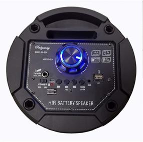 img 1 attached to 🔊 Ridgeway QS-2626/QS-2627 Rechargeable Dual 6.5" Woofer Portable FM Bluetooth PA Speaker: Immersive Sound, Mic, LED Light, 7 Hours Playtime