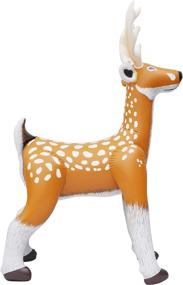 img 2 attached to 🦌 Inflatable Standing Reindeer Toy - Classic Edition Deer for Christmas & Pool Party Decor, Indoor/Outdoor Blowup Decoration with Antlers, Tail, White Spot Details - Brown/White, 74H (AN-DEER)