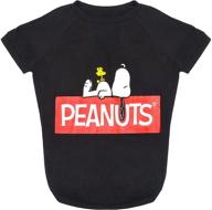 🐶 peanuts black dog t-shirt - snoopy print, peanuts dog shirt, cute dog apparel, dog tee, pet clothes, puppy clothing логотип