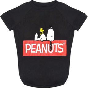 img 4 attached to 🐶 Peanuts Black Dog T-Shirt - Snoopy Print, Peanuts Dog Shirt, Cute Dog Apparel, Dog Tee, Pet Clothes, Puppy Clothing