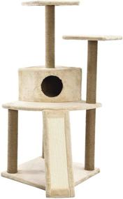 img 4 attached to 🐱 Optimized Amazon Basics Cat Tree with Cave and Scratching Posts