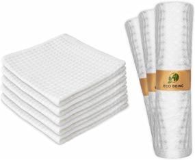 img 4 attached to 🎋 Bamboo Towels - Eco-Friendly, Washable, Reusable Non Paper Towels. Super Absorbent, Durable Napkins and Cloth Paper Towels for Kitchen. Sustainable 100% Bamboo Paperless Alternatives (5 Pack)
