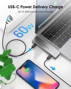 img 1 attached to 💻 LENTION USB C Hub with Dual 4K HDMI, 2 USB 3.0, USB C Data Port and 60W Charging for 2016-2021 MacBook Pro and New Mac Air (CB-CS67, Space Gray) - Advanced Driver Adapter for Thunderbolt 3 Port Compatibility and Reliable Connectivity