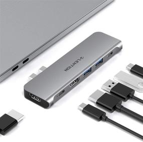 img 4 attached to 💻 LENTION USB C Hub with Dual 4K HDMI, 2 USB 3.0, USB C Data Port and 60W Charging for 2016-2021 MacBook Pro and New Mac Air (CB-CS67, Space Gray) - Advanced Driver Adapter for Thunderbolt 3 Port Compatibility and Reliable Connectivity