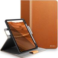 kingblanc ipad pro 11 case, magnetic detachable cover with pencil holder, brown – best vertical/horizontal stand, auto sleep/wake, pu leather smart folio for apple ipad pro 11 (3rd/2nd/1st gen) logo