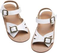 👰 summer wedding sandals: girls' open toe shoes for toddler, little kid, and big kid logo