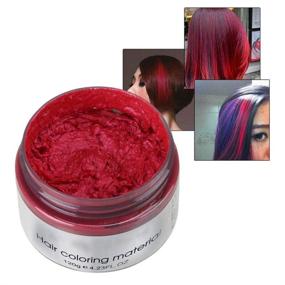 img 1 attached to 🎨 6-in-1 Unisex Natural Hair Color Wax Dye in 6 Vibrant Shades - Temporary Instant Washable Hair Color Mud for Moisturizing, Modelling, Fashionable Hairstyles - Natural Matte Pomade Cream for Men, Women, Kids - Ideal for Party, Cosplay