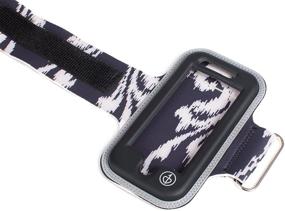 img 1 attached to 📱 Black Ikat Chic Buds iPhone 5 Armband with Convenient Open Screen Access