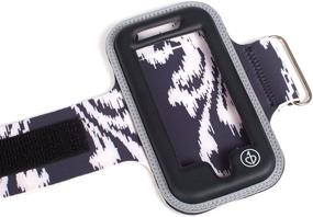 img 2 attached to 📱 Black Ikat Chic Buds iPhone 5 Armband with Convenient Open Screen Access