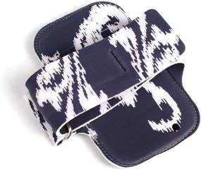 img 3 attached to 📱 Black Ikat Chic Buds iPhone 5 Armband with Convenient Open Screen Access