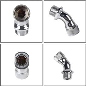 img 3 attached to 🚿 Darineey 45° Angle Shower Head Extender Connector with Shower Elbow Adapter, G1/2 Male to Female - Enhance Your Shower Experience
