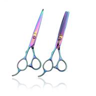 🔪 premium 6.0 inch purple dragon left hand barber hair cutting scissor and thinning shears - ideal for professional left-handed hairstylists logo