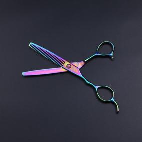 img 2 attached to 🔪 Premium 6.0 inch Purple Dragon Left Hand Barber Hair Cutting Scissor and Thinning Shears - Ideal for Professional Left-handed Hairstylists