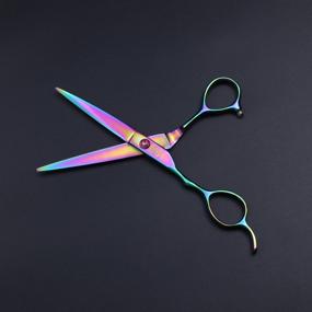 img 3 attached to 🔪 Premium 6.0 inch Purple Dragon Left Hand Barber Hair Cutting Scissor and Thinning Shears - Ideal for Professional Left-handed Hairstylists